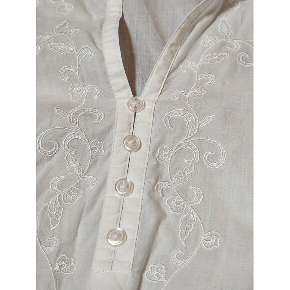 Eddie Bauer White Button Blouse Women’s Petite Small - Picture 6 of 7